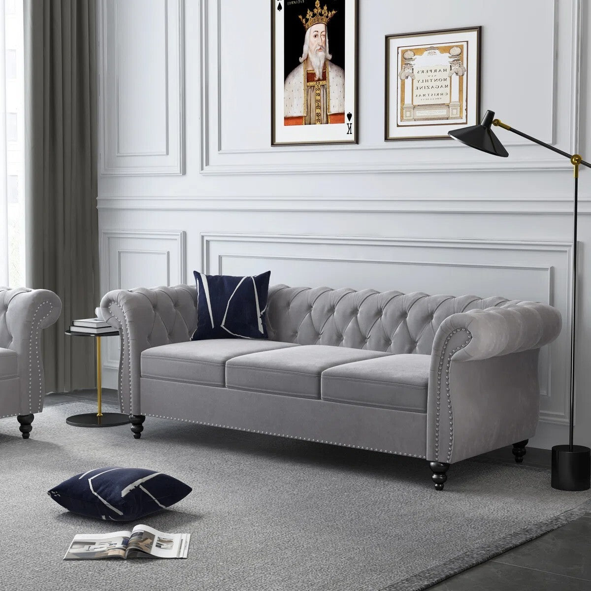 Devonaire Modern Tufted Design Sofa 3 Seater
