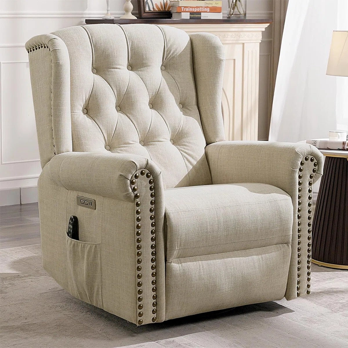 Recliner Sofa Chair | Plush Reclining Chair with Adjustable Backrest & Footrest | Premium Fabric