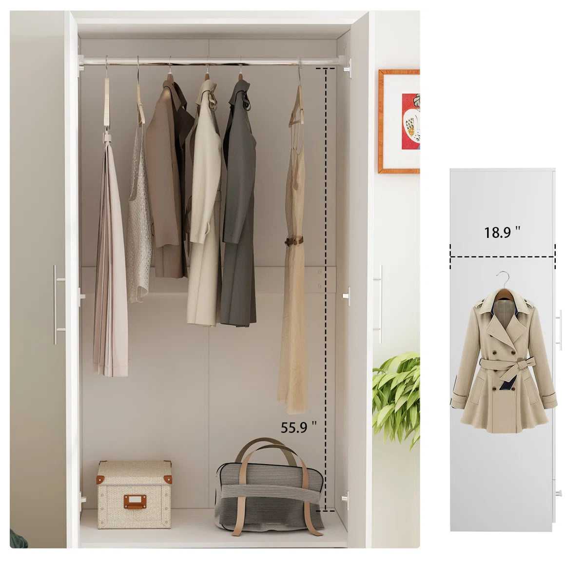 FRIENDS LIFE Syverson Almira with Storage Colour White