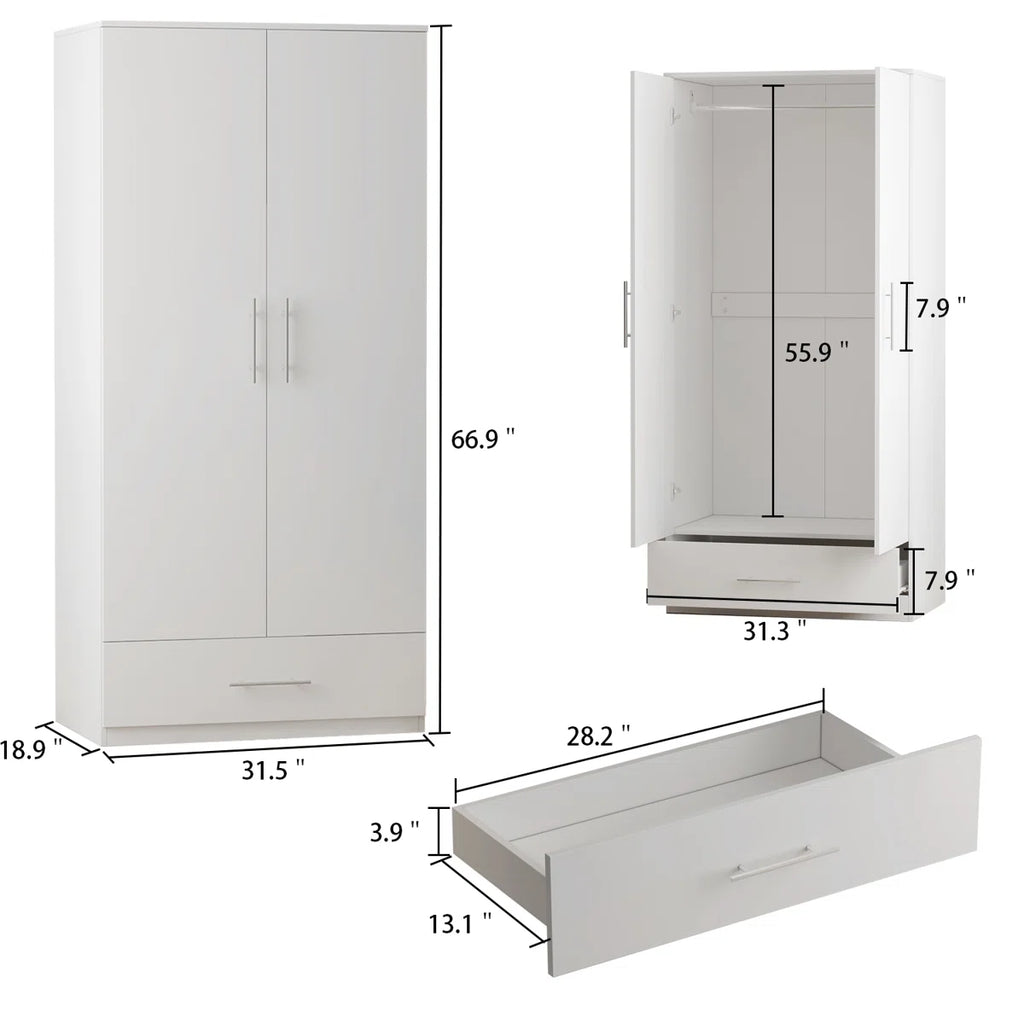FRIENDS LIFE Syverson Almira with Storage Colour White