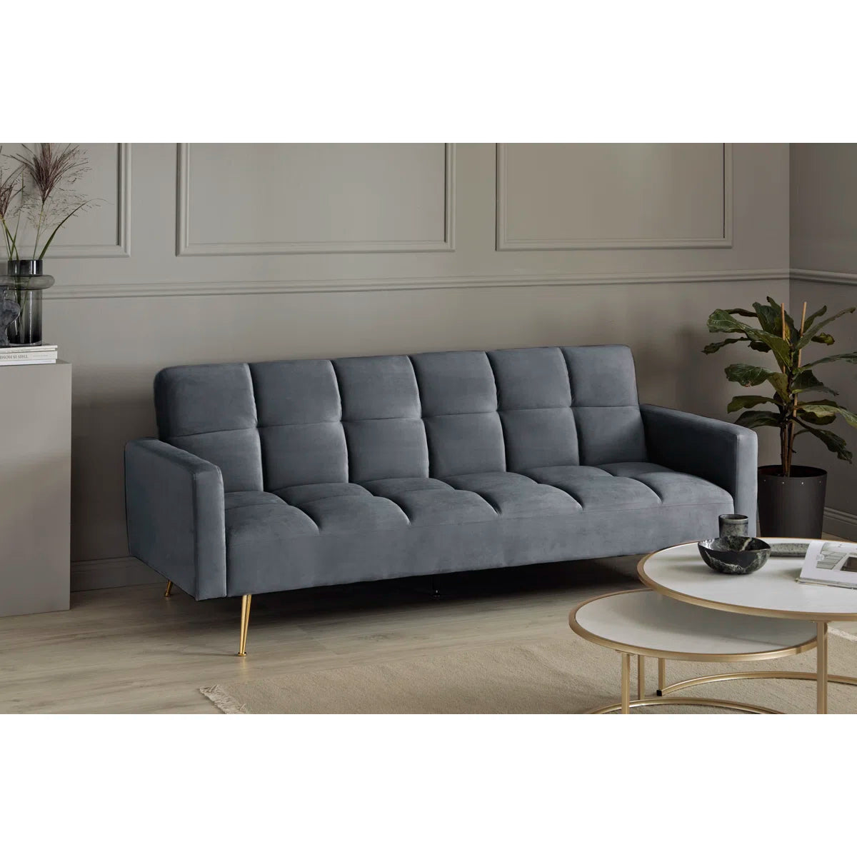 Shiflet Sofa Cumbeds 3 Seater Manual Reclining Velvet Sofa Bed