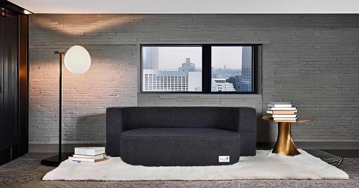 FRIENDS LIFE 3 Seater Sofa Cum Bed | 1 Years Warranty | Foldable Sofa cuma Bed | Jute Finish Fabric, Grey Comfort for All Sofa Cum Bed for Living Room & Guests (N-FL5020)