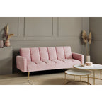 Shiflet Sofa Cumbeds 3 Seater Manual Reclining Velvet Sofa Bed