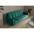 Shiflet Sofa Cumbeds 3 Seater Manual Reclining Velvet Sofa Bed