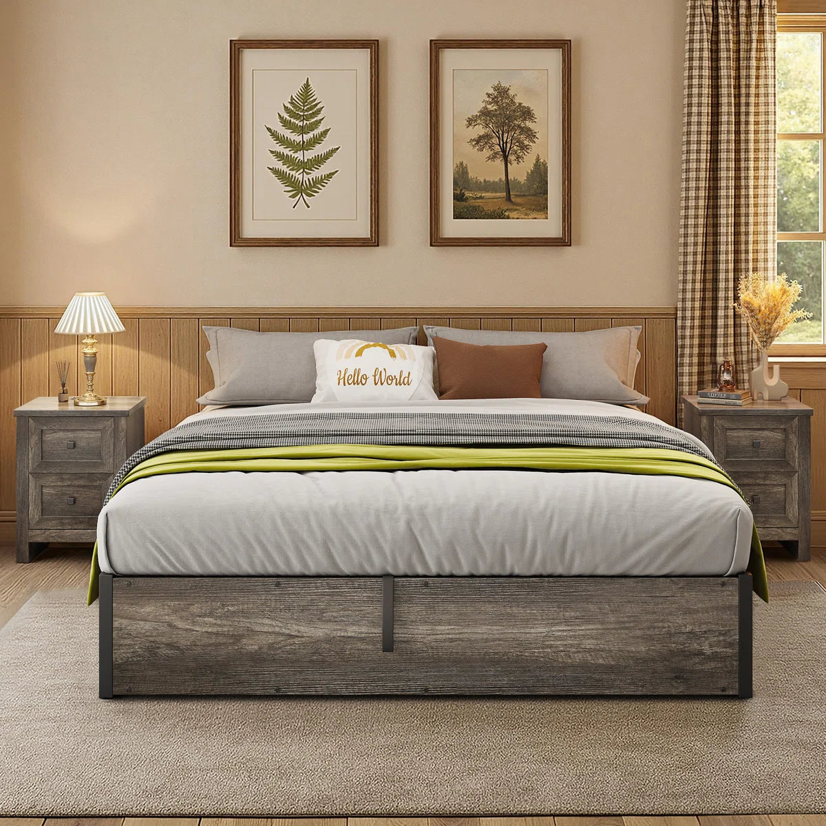 FRIENDS LIFE Shila Lift Up Storage Bed Gray