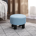 Flannel Small Footstool Puffy Round Ottoman