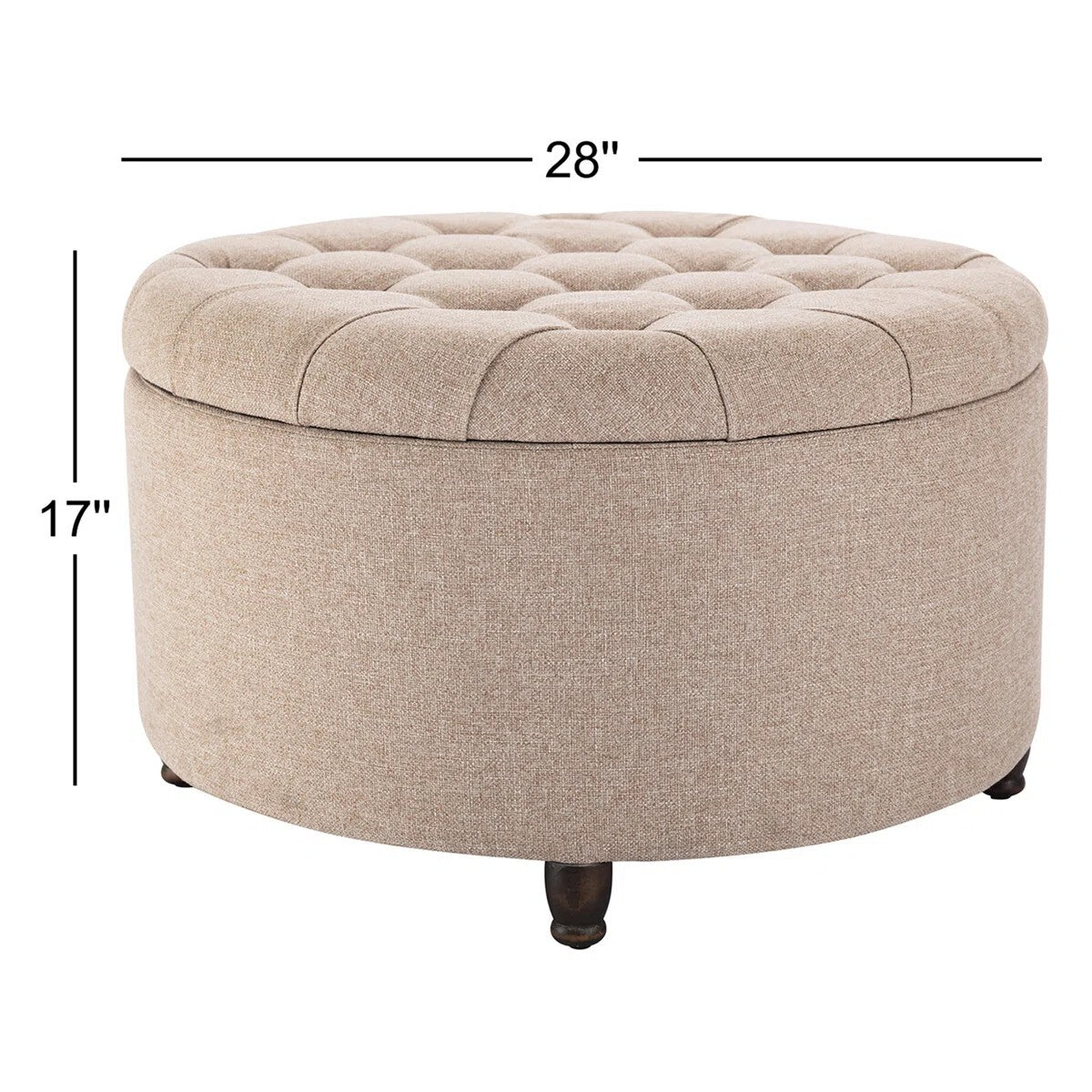 Noelle 28" Ottoman with Storage