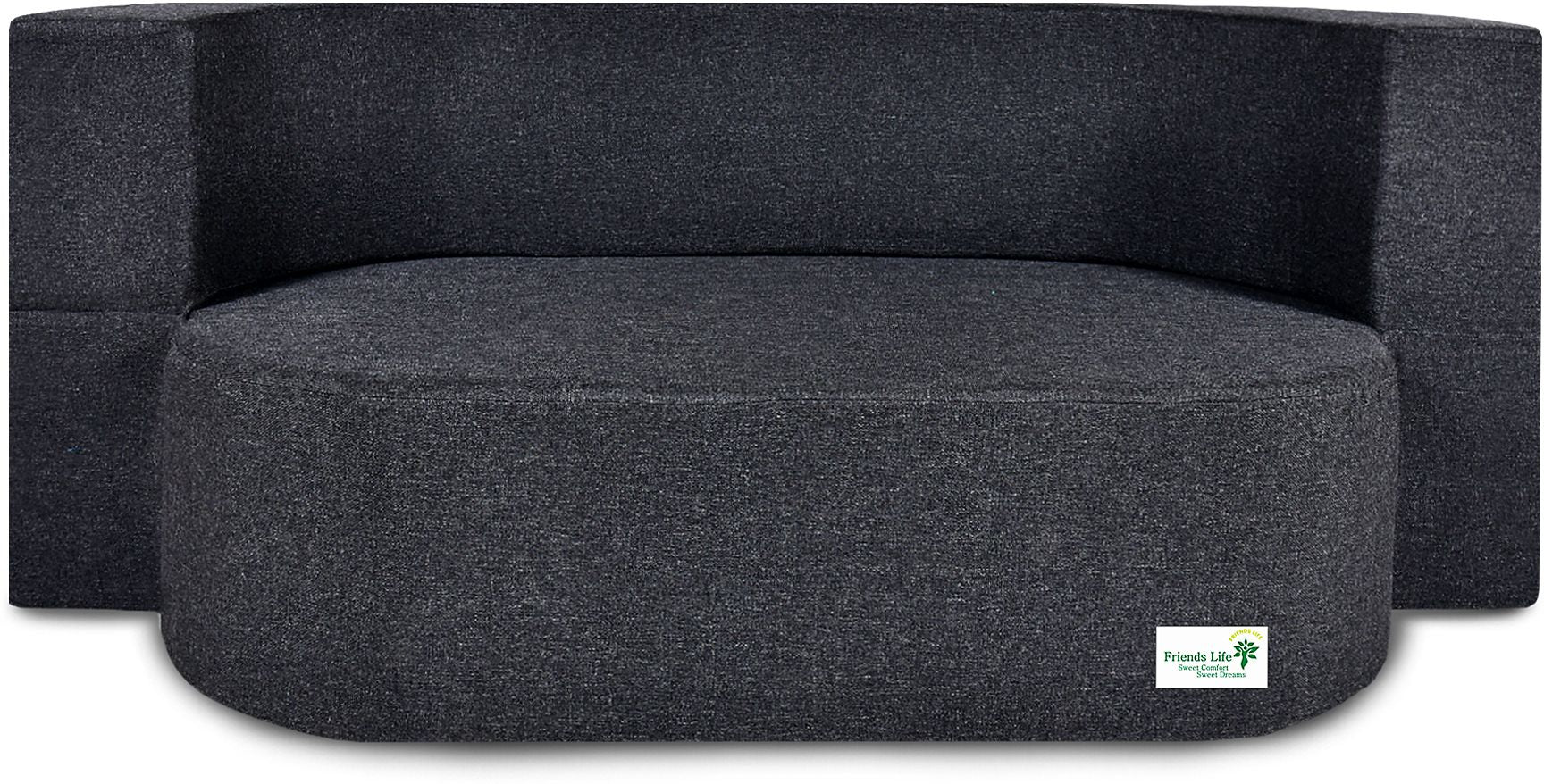 FRIENDS LIFE 3 Seater Sofa Cum Bed | 1 Years Warranty | Foldable Sofa cuma Bed | Jute Finish Fabric, Grey Comfort for All Sofa Cum Bed for Living Room & Guests (N-FL5020)