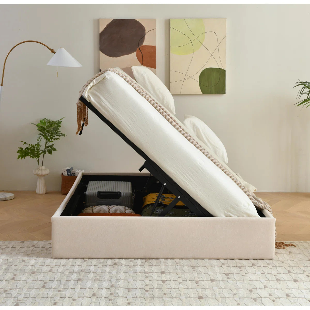 FRIENDS LIFE Aristedes Side Lift Up Platform Storage Bed