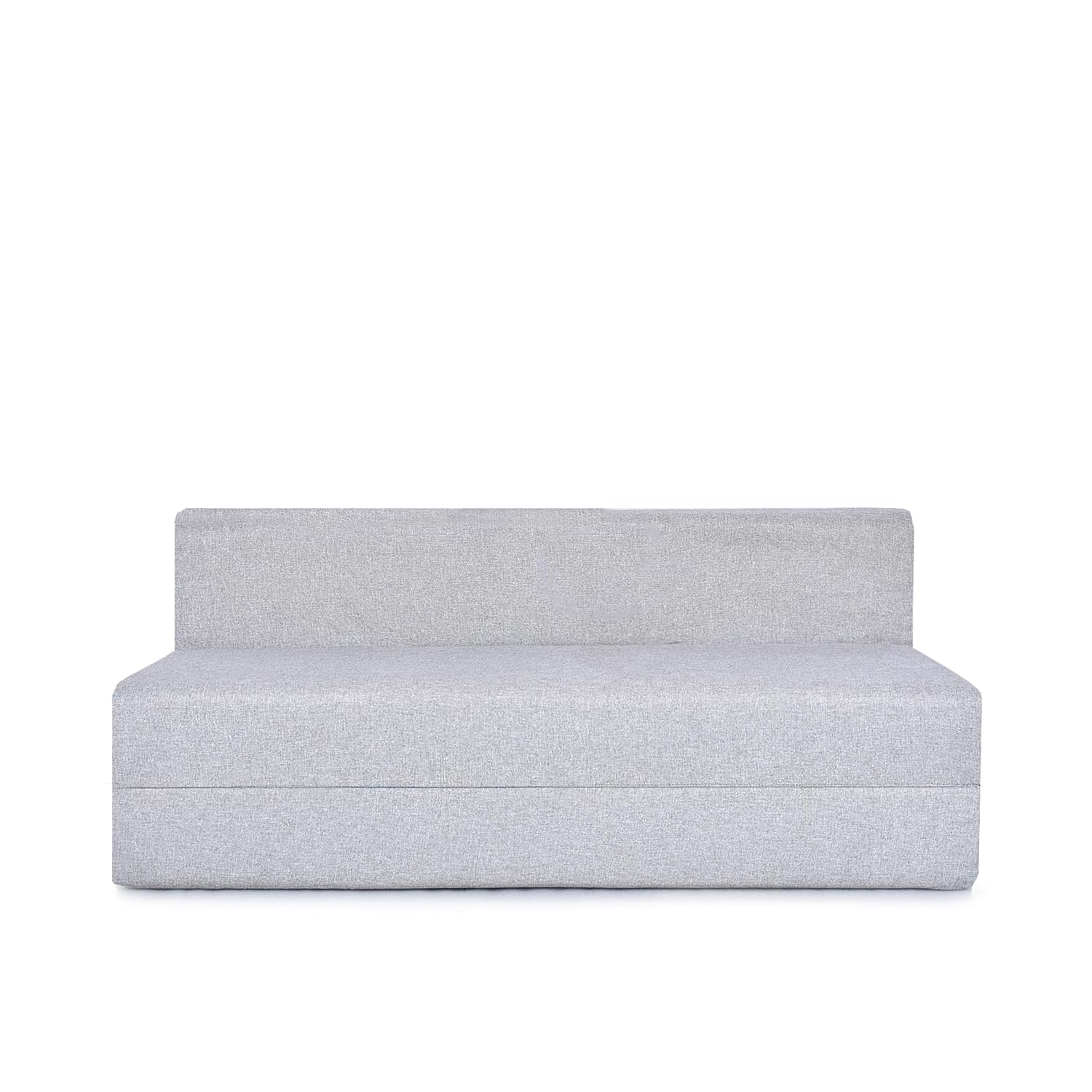 FRIENDS LIFE 5X6 Sofa Cum Bed for 3 Person 3 Seater Double Fold Out Sofa Cum Bed Color -Silver Jute