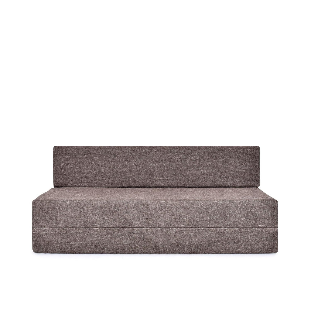 FRIENDS LIFE 5X6 Sofa Cum Bed for 3 Person 3 Seater Double Fold Out Sofa Cum Bed Color -Jute Coffee