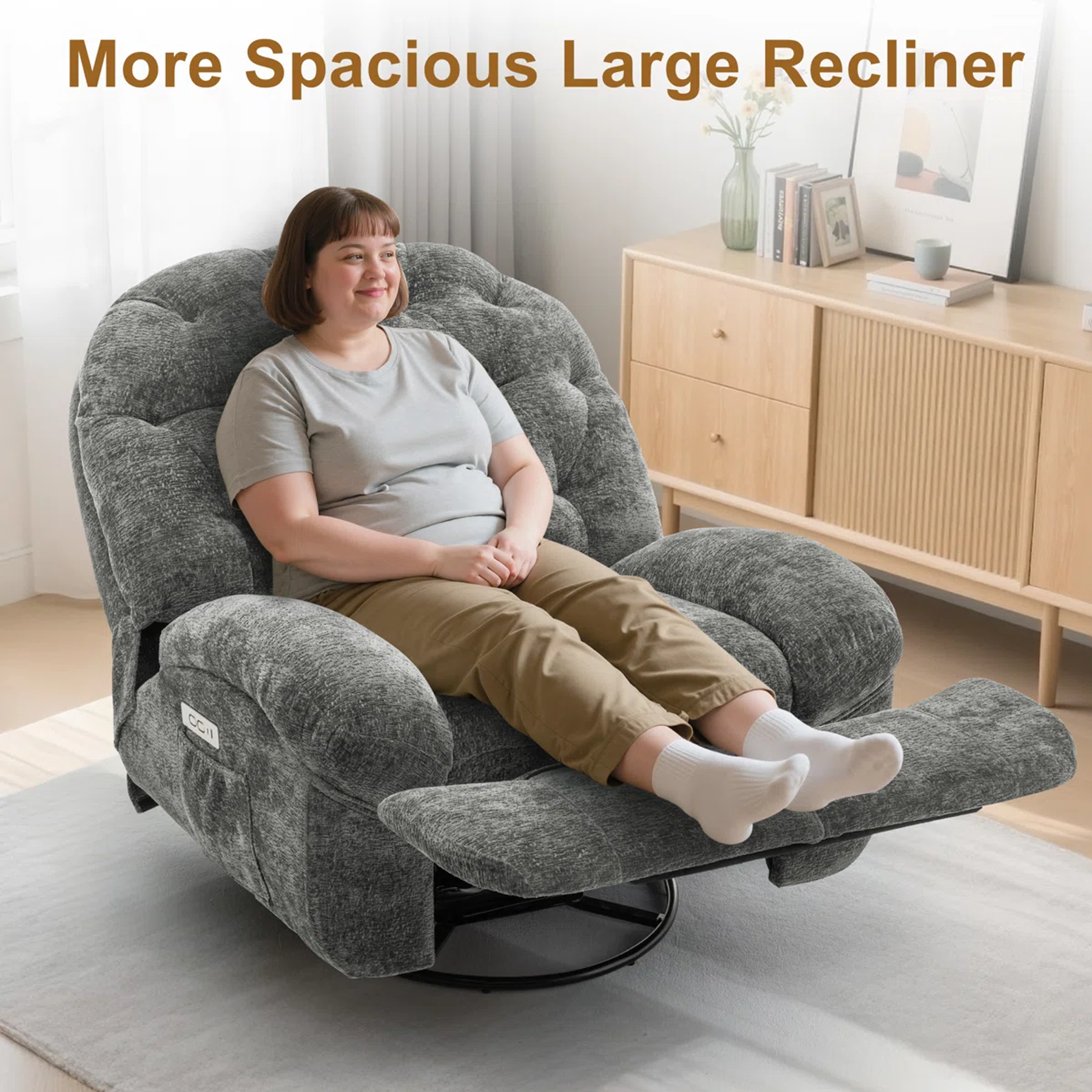 FRIENDS LIFE Recliner Sofa 1 Seater, Electric Recliner Chair,