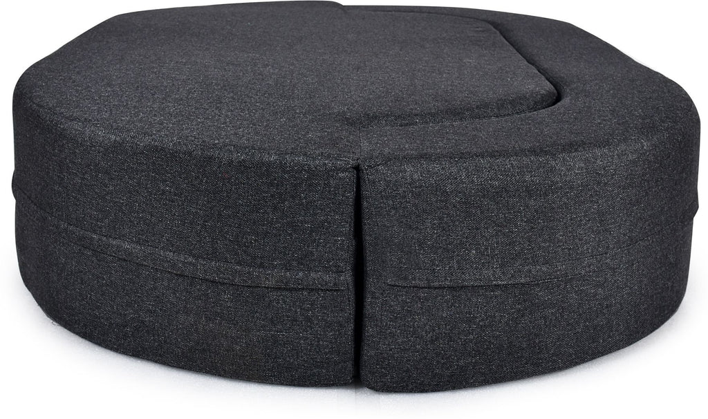 FRIENDS LIFE 3 Seater Sofa Cum Bed | 1 Years Warranty | Foldable Sofa cuma Bed | Jute Finish Fabric, Grey Comfort for All Sofa Cum Bed for Living Room & Guests (N-FL5020)
