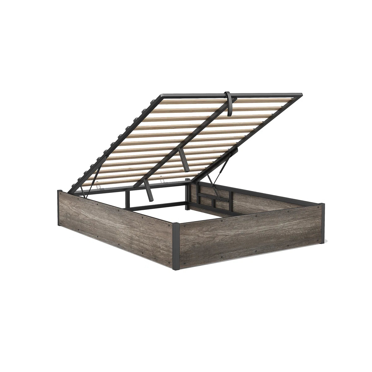 FRIENDS LIFE Shila Lift Up Storage Bed Gray