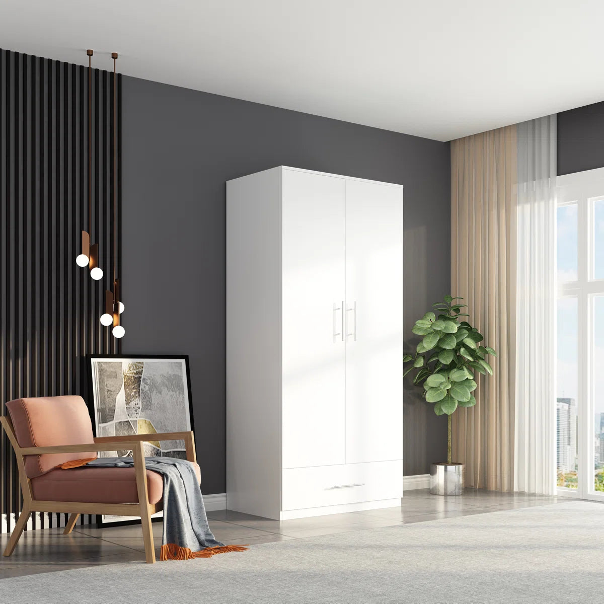 FRIENDS LIFE Syverson Almira with Storage Colour White