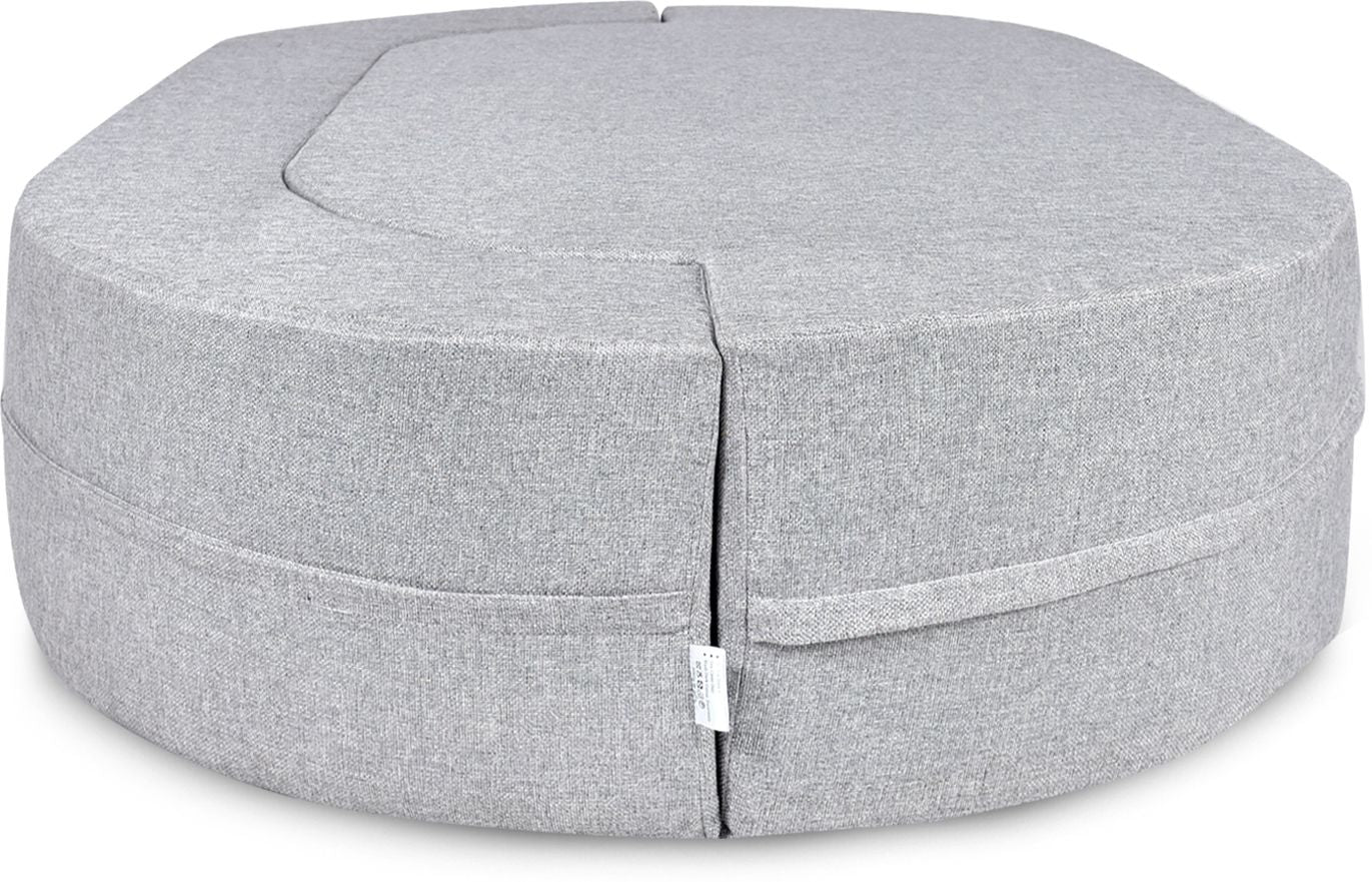 FRIENDS LIFE 3 Seater Sofa Cum Bed | 1 Years Warranty | Foldable Sofacum Bed | 3 Pillow | Jute Finish Fabric, Silver (47X72X14) inches Comfort for All Sofa Cum Bed for Living Room & Guests (N-FL5038)