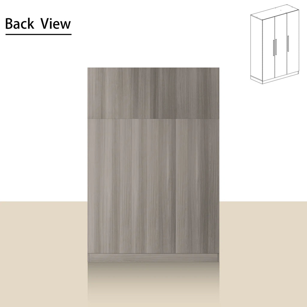 FRIENDS LIFE Modern Freestanding Wardrobe with Hanging Rod and Storage Compartments for Bedroom