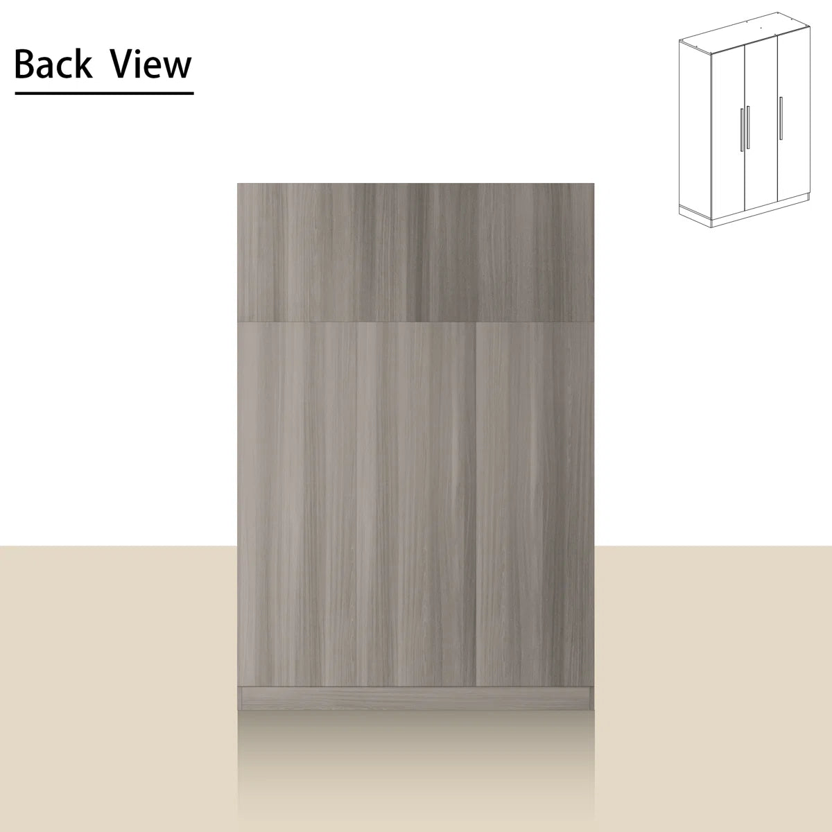 FRIENDS LIFE Modern Freestanding Wardrobe with Hanging Rod and Storage Compartments for Bedroom