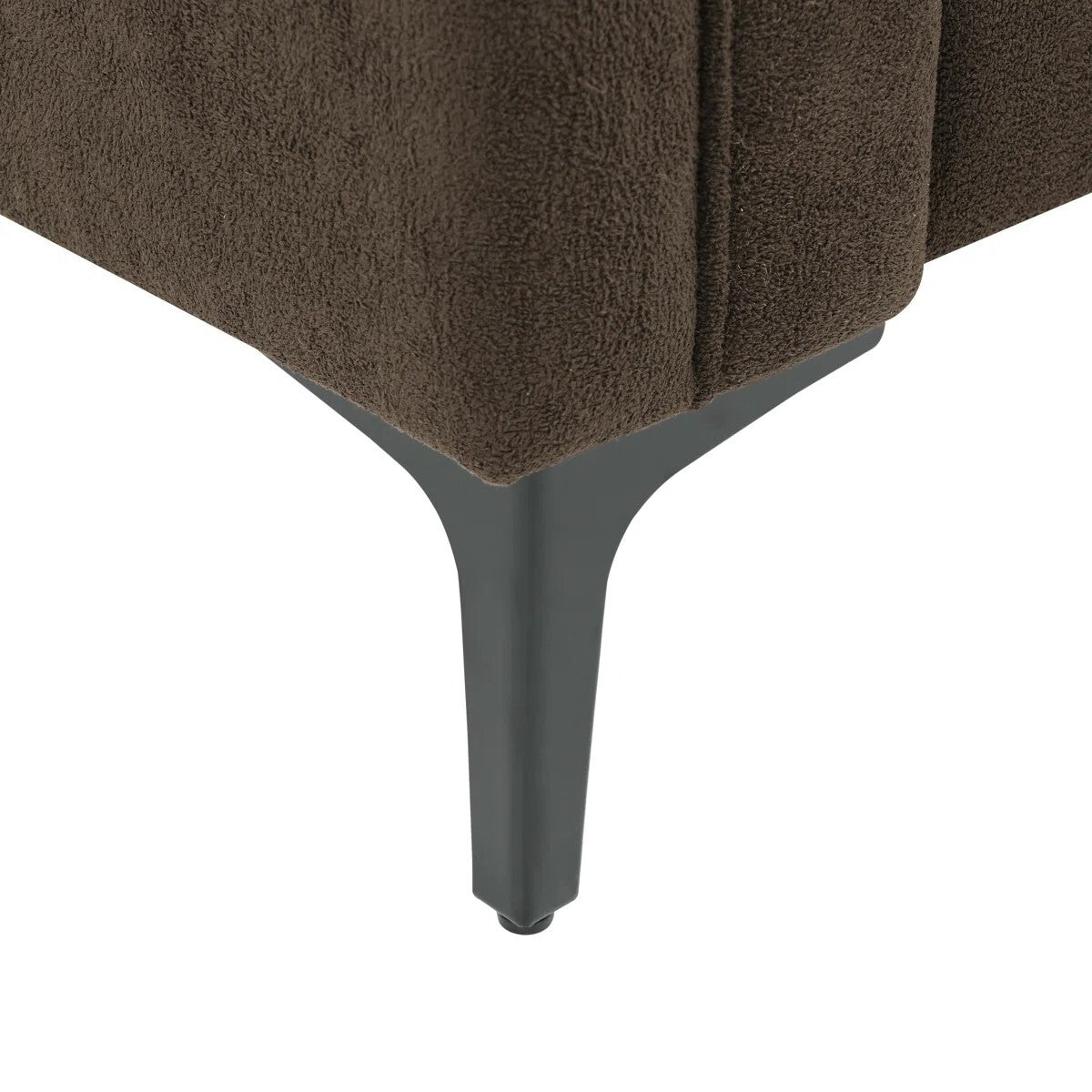 Devonaire Modern Tufted Design Sofa 3 Seater| Loveseat with Armrest, Metal Legs – Brown Living Room Sofa