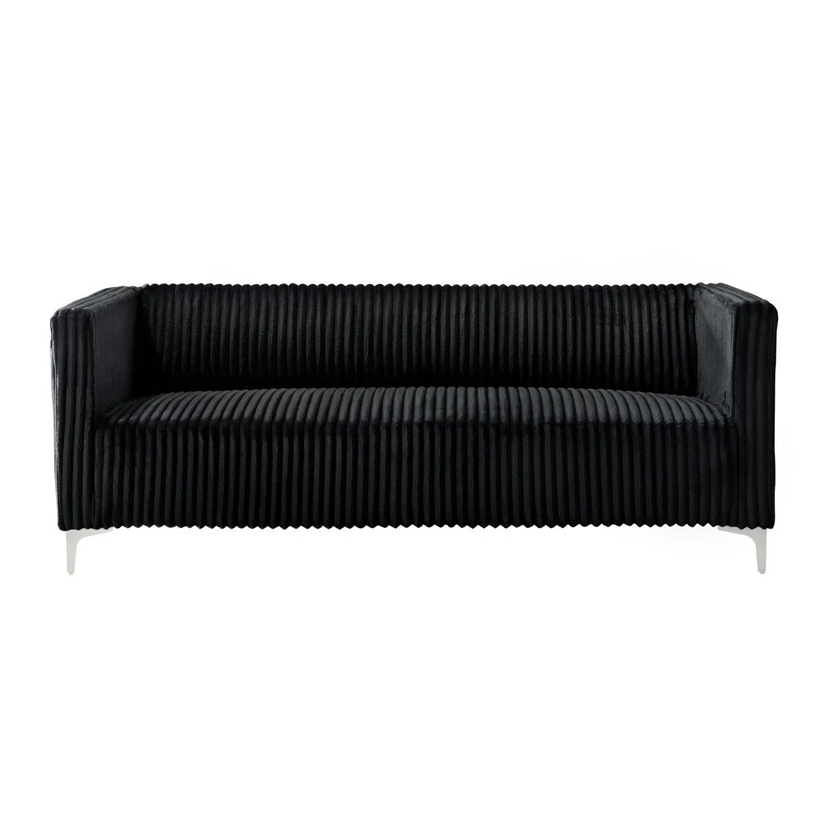 Chryssa Modern Tufted Design Sofa 3 Seater | Loveseat with Armrest, Metal Legs – Beige Living Room Sofa