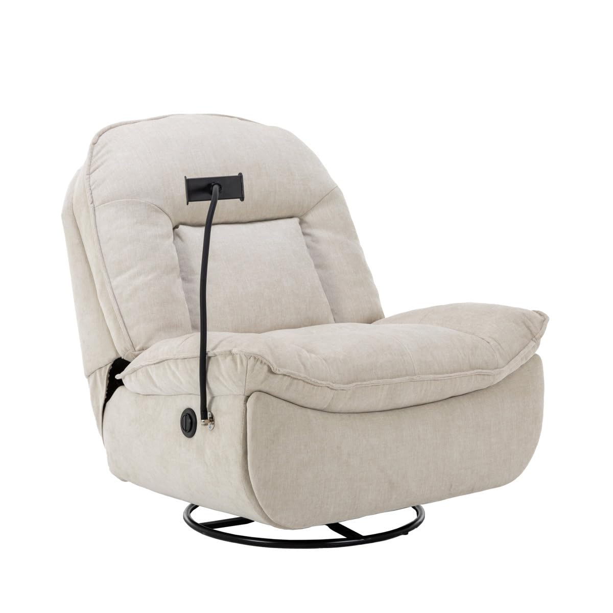 FRIENDS LIFE Betzabe Recliner Sofa 1 Seater 360° Swivel and Rocking