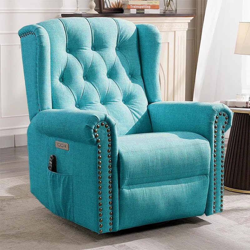 FRIENDS LIFE Power Swivel Rocking Glider Recliner Chair with Electric Rocker Nursery Reclining Chair