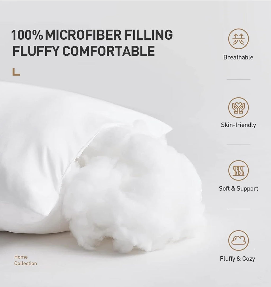 Reliance White Fabric Pillow, Cushions for Sofa Pillow 16x16 inches