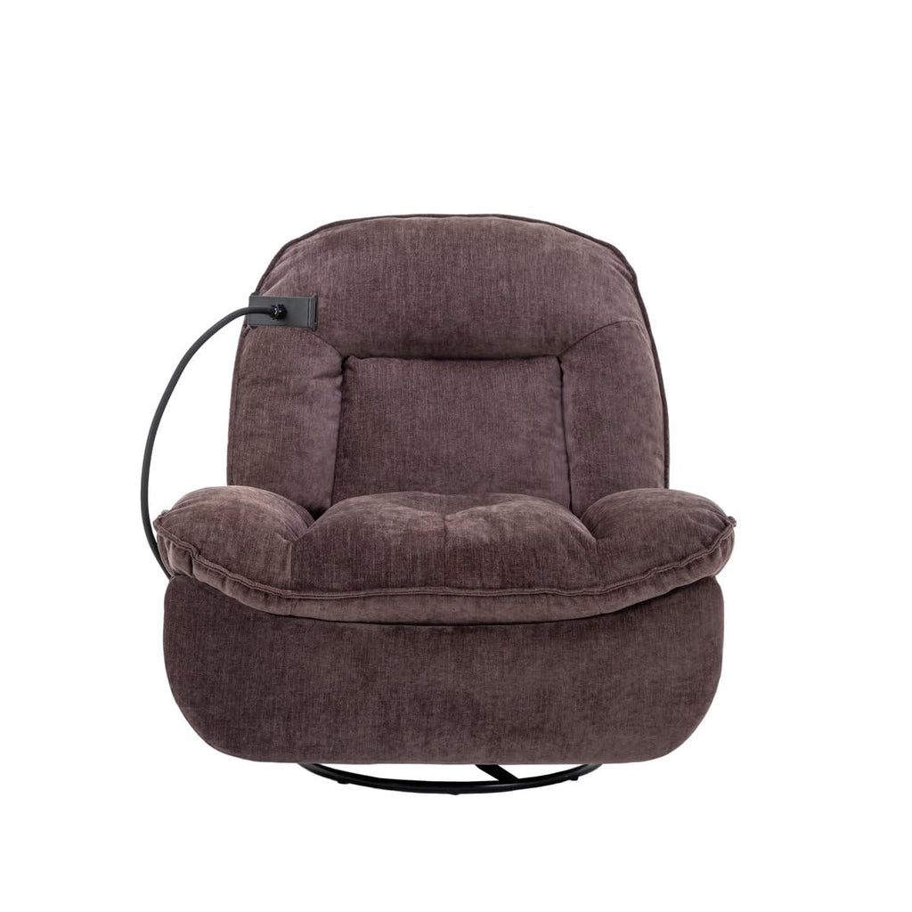 FRIENDS LIFE Betzabe Recliner Sofa 1 Seater 360° Swivel and Rocking