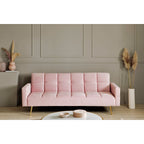 Shiflet Sofa Cumbeds 3 Seater Manual Reclining Velvet Sofa Bed