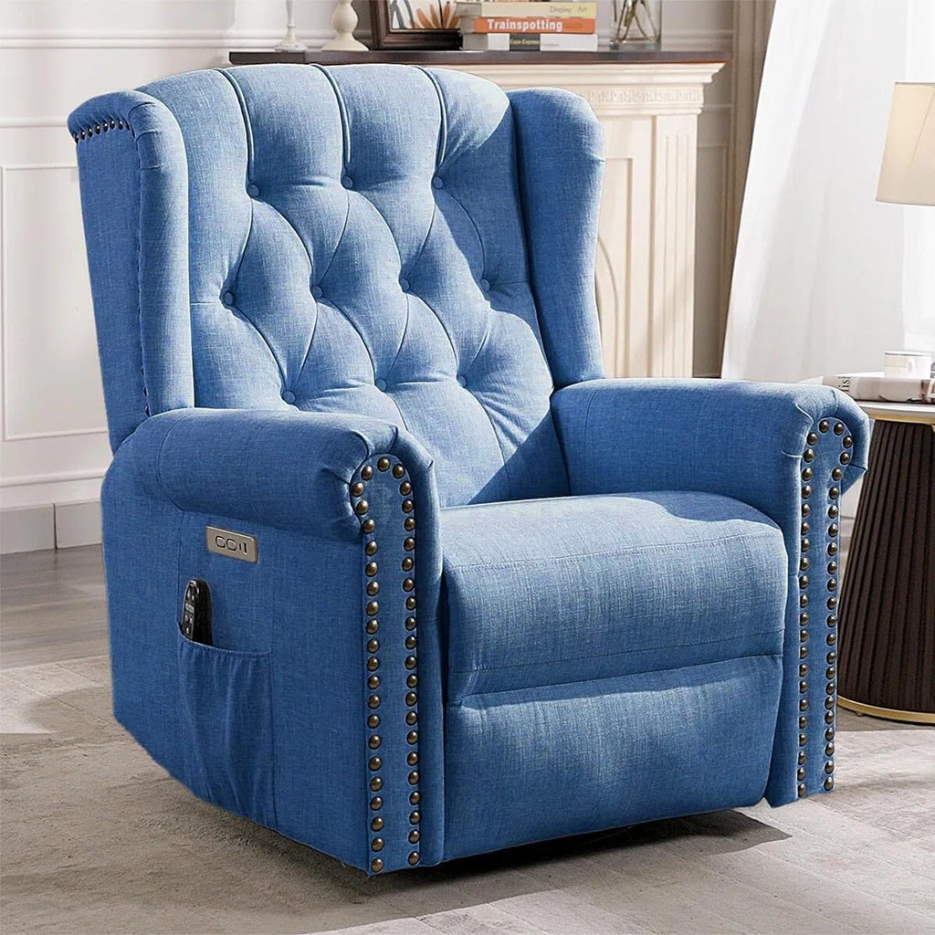 FRIENDS LIFE Power Swivel Rocking Glider Recliner Chair with Electric Rocker Nursery Reclining Chair