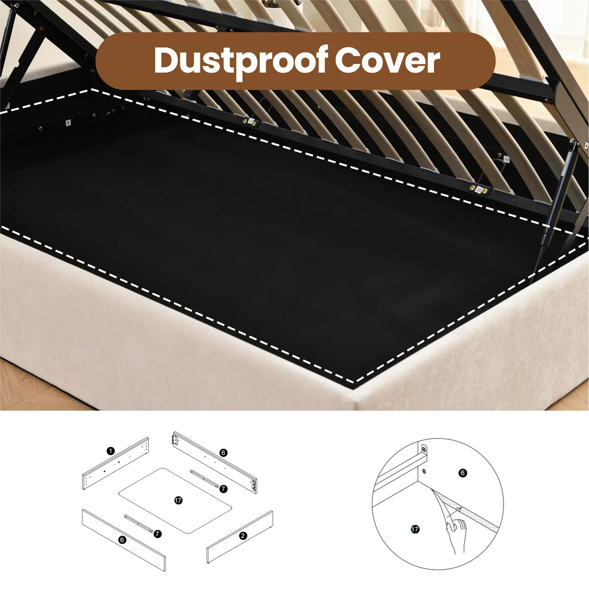 FRIENDS LIFE Aristedes Side Lift Up Platform Storage Bed