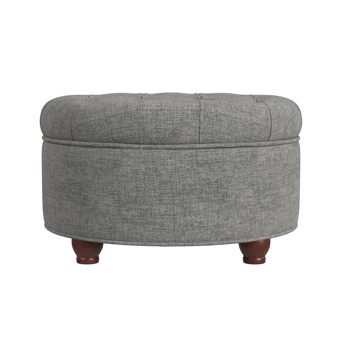 25" Wide Tufted Round Storage Ottoman