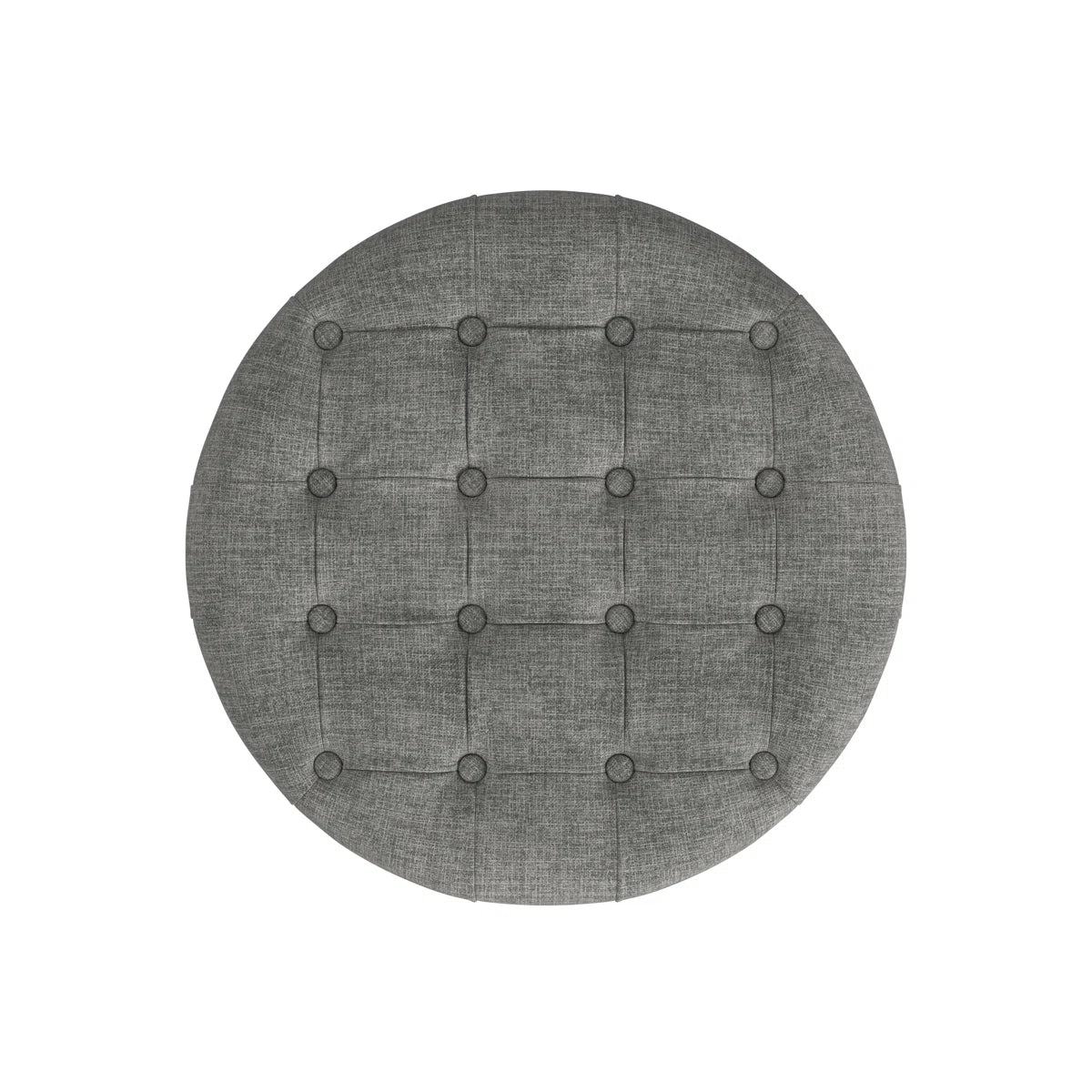 25" Wide Tufted Round Storage Ottoman