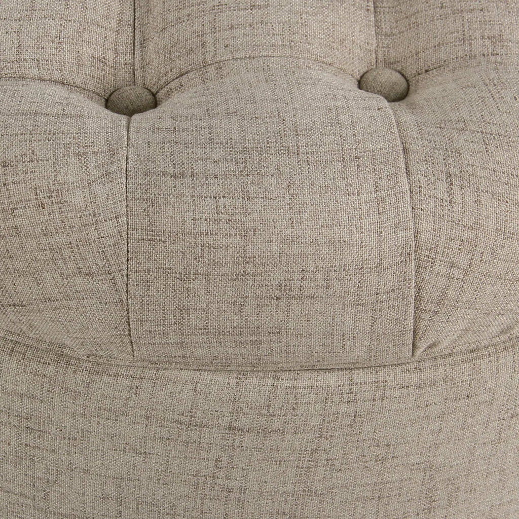 25" Wide Tufted Round Storage Ottoman