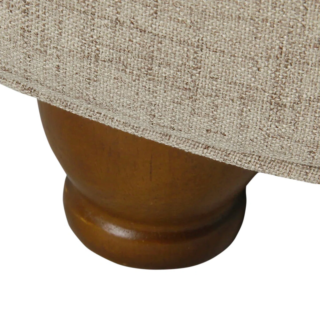 25" Wide Tufted Round Storage Ottoman