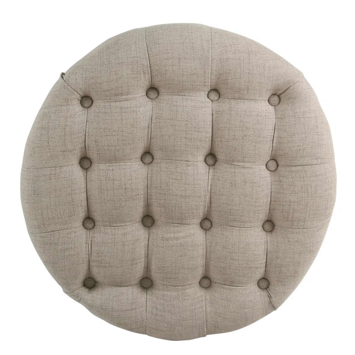 25" Wide Tufted Round Storage Ottoman
