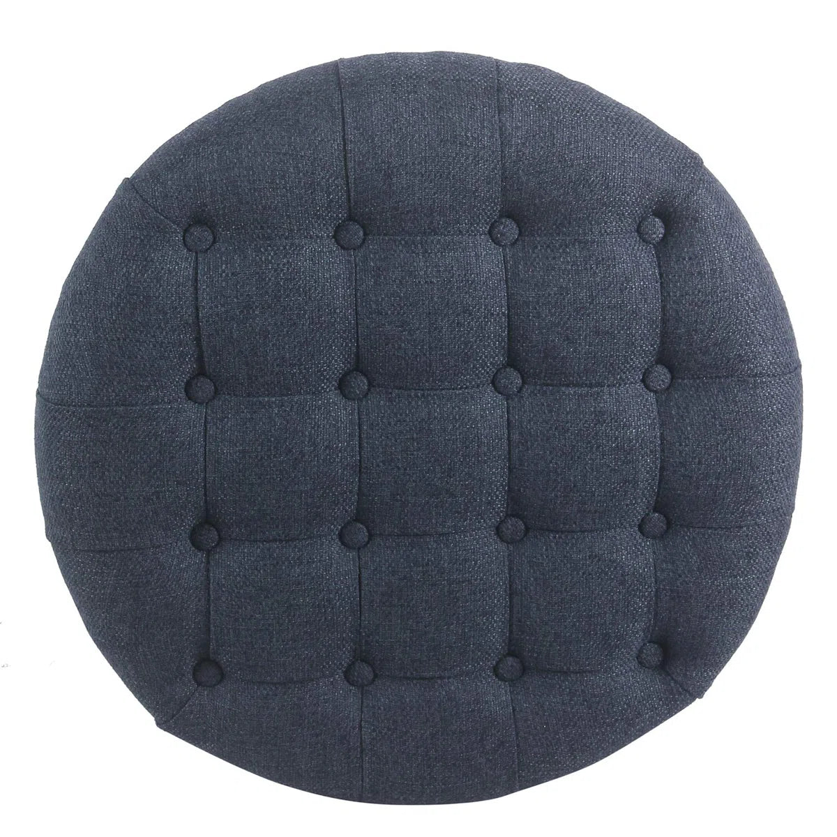 25" Wide Tufted Round Storage Ottoman