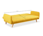Merriam 3 Seater Clic Clac Sofa Bed in Wooden
